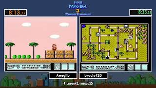 Aweglib vs brocis420. SMB3 Any% Warpless Tournament 2018