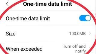 One-time data limit || Select Size || Portable hotspot Settings || Mi Note 5 Pro
