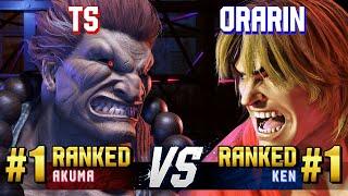 SF6 ▰ TS (#1 Ranked Akuma) vs ORARIN (#1 Ranked Ken) ▰ High Level Gameplay