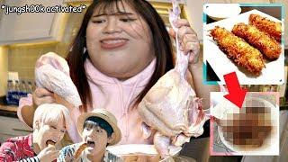 i tried cooking BTS FRIED CHICKEN and this happened..