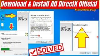 How to Download and Install All DirectX Official and Fix All Directx Error