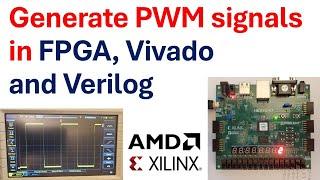 Generate PWM signals in in FPGA, Vivado and Verilog - FPGA and Digital System Tutorials