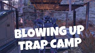 Blowing up toxic players trap base (fallout 76 pvp)