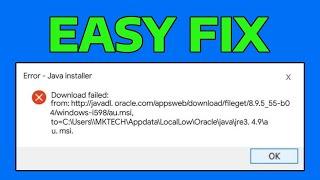 How To Fix Java Installer Download Failed Error in Windows