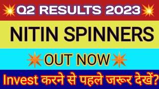 Nitin Spinners Q2 Results 2023 | Nitin Spinners Results Today | Nitin Spinners Share Latest News