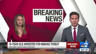 Teen arrested after school threat against Golden Gate High School