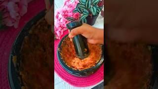 Chilli Tomato roti pachadi#mortar&pestle #rotipachadi #viralvideos #foodie #easypeasy #indianfood