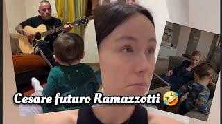 Cesare il FUTURO Ramazzotti ! il piccolo canterino️