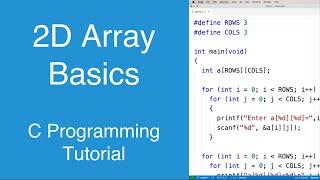 2D Array Basics | C Programming Tutorial