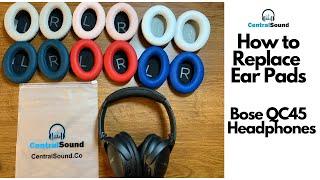 How to Replace Bose QC45 QuietComfort 45 Ear Pad Cushions Headphones #howto #replacement #earpads