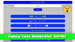 Fancy Text Generator Website Script ꧁𓊈𒆜ｌａｔｅｓｔ𒆜𓊉꧂