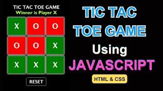 Tic Tac Toe using JavaScript | Create Tic Tac Toe Game using JavaScript, HTML, and CSS