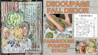 Vintage Fall Accents: Roycycled Stencil Tutorial with Decoupage Papers