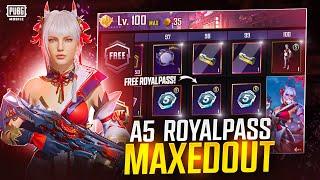 NEW A5 ROYAL PASS MAXOUT | FREE 10 ROYAL PASS