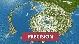 I Built a City Using Geometry | Cities: Skylines Timelapse Build | Port of Yin-Yang