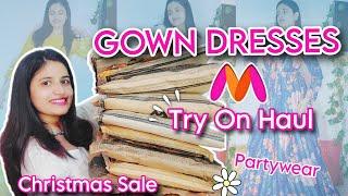 Myntra partywear gown dress haul | partywear Maxi dress haul myntra | Myntra haul |#myntrahaul