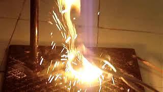 Реакция алюминия с серой при поджигании / reaction of aluminium with sulfur under igniting