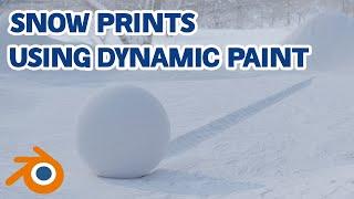 Making Snow prints using Dynamic Paint in Blender | AniSculpt