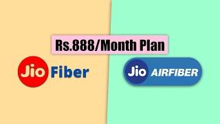 Jio Fiber and Jio Airfiber New Plan Rs.888/Month Plan