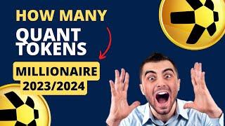 How much Quant QNT do you need to be a Crypto Millionaire 2023/2024