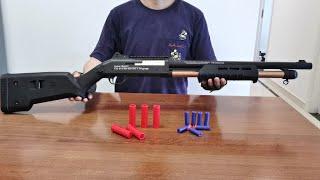 M870 Shell Ejecting Soft Bullet Toy Gun Unboxing 2022 - Realistic Remington Airsoft Shotgun