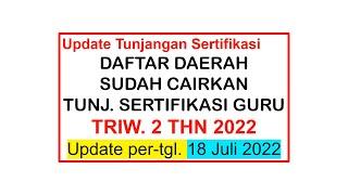 SERTIFIKASI GURU TRIWULAN 2 TAHUN 2022 INILAH DAFTAR DAERAH YANG SUDAH MENCAIRKAN PER 18 JULI