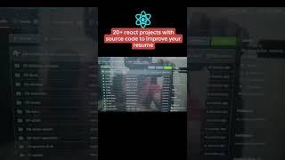 20+ reactjs projects with source code to improve your resume #react   #javascript  #reactjs  #shorts