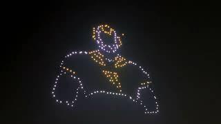 IIT Bombay Techfest 2024 Drone Show. A sky full of lights