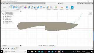 Quick 3D knife design in fusion360