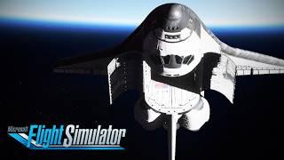 Simulated Shuttle Approach | STS-115 | Captain Sim Space Shuttle | MSFS