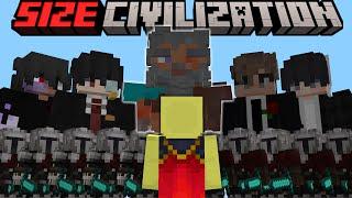 Minecraft but I FIGHT the GIANT in SIZE CIVILIZATION