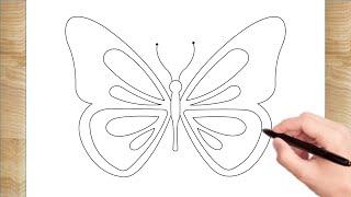 How To Draw Butterfly - Step By Step Drawing