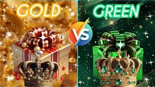 CHOOSE Your Gift 2 / Gold 🪙 Vs green  / elige tu regalo 2 /#gift #quiz#challenge