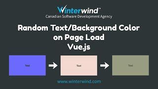 Set Random Text & Background Color on Page Load with Vue.js