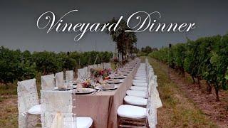 VINEYARD DINNER || CHATEAU CHALLAIN WEDDING DECOR