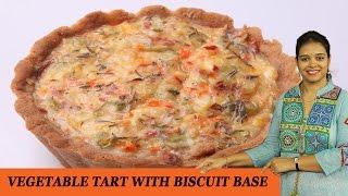 Vegetable Tart With Biscuit Base - Mrs Vahchef