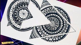 Mandala Art | Easy drawing for beginners | Step by Step | la crafts villa #Art1