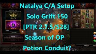 Diablo 3 [PTR 2.7.5|S28]  DH Natalya Spike Traps C|Aughild's  Solo Grift 150  OP Potion Conduit Fun?