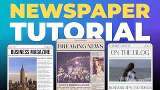 Canva Newspaper Template Tutorial | How To Create Newspaper on Canva