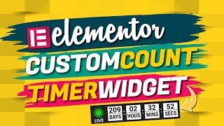 Elementor Countdown Timer Custom Widget: [For Both Free & Pro Versions]