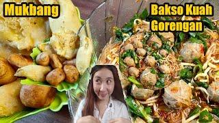 MUKBANG BAKSO KUAH PEDAS DAN GORENGAN (UBI, PISANG, MOLEN, BOLA-BOLA UBI) | MUKBANG INDONESIA