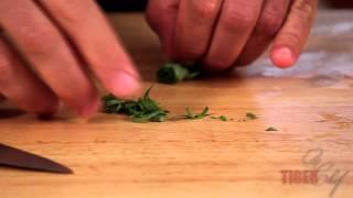 How to Make The Chiffonade Cut by Chef Dangoor -- TigerChef