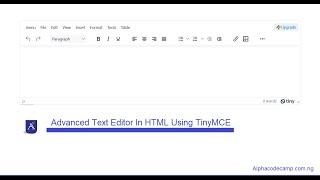 Advanced text editor in HTML using TinyMCE