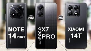 Poco X7 Pro Vs Xiaomi 14T Vs Redmi Note 14 Pro Plus | Poco X7 Pro Specs Review