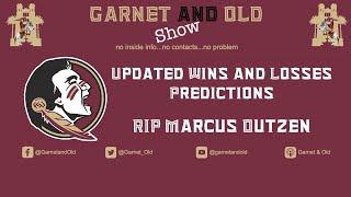 Wins and Losses Predictions Update for FSU - RIP Marcus Outzen - Noles, ACC Lawsuit Movement