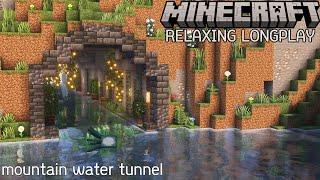 Mountain Water Tunnel - Minecraft Relaxing Longplay (No Commentary)