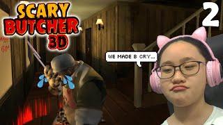 Scary Butcher 3D Gameplay Part 2 - We made B cry... - Let's Play Scary Butcher 3D!!!