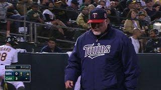 Gardenhire disputes A's lineup change error