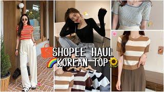 SHOPEE HAUL BLOUSE KOREA MURAH BERKUALITAS | AESTHETIC BANGETT !!!