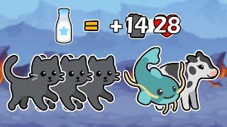 MEGA MILK scaling in Super Auto Pets